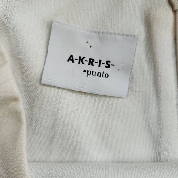 Akris Punto Shift Dress 12 Knit Geometric Abstract Polka Dot Sleeveless Ivory Ca - Picture 4 of 7